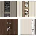 Modern Bookcase Design With Open Shelves And Mixed Wooden White Finishes