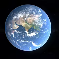 Solar System Model Showing Sun and Planets in Circular Orbits with Dark Space Background
