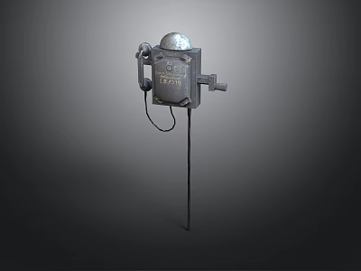 Industrial Electronic Electrical Device With Metal Enclosure Control Unit Wiring Interface And Mounting Pole 3d model