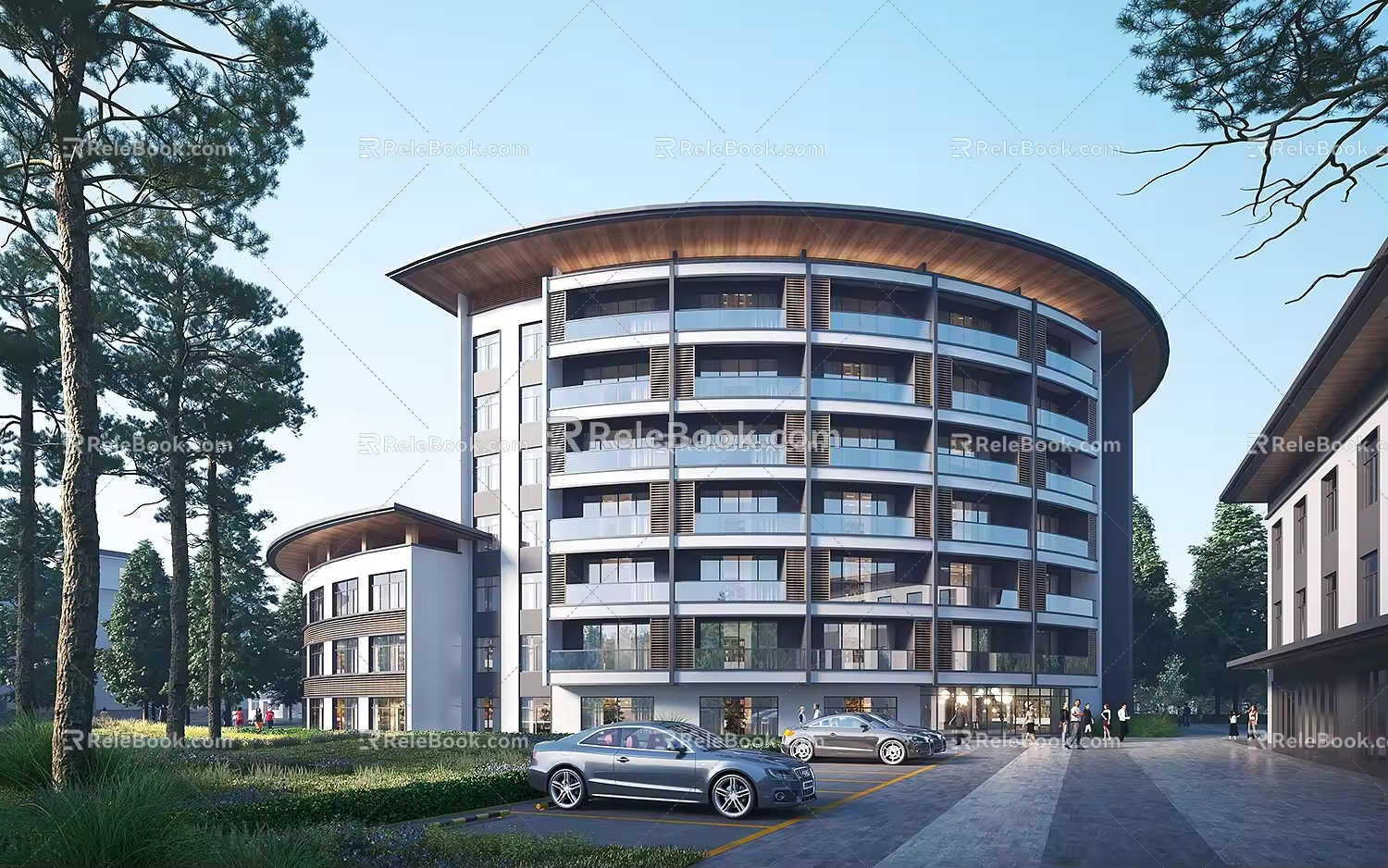 Chinese Arc Building Outdoor Building Resort Homestay Quiet Space 3d model