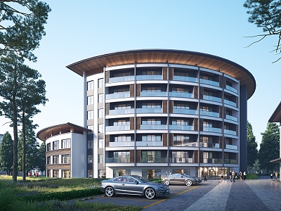 Chinese Arc Building Outdoor Building Resort Homestay Quiet Space 3d model