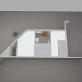 Modern Public Toilet Design With Wooden Details Dark Grey Tiles And Warm Ambient Lighting
