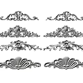 Classical Style Decorative Carvings With Intricate Floral Scroll And Leaf Patterns 3d model
