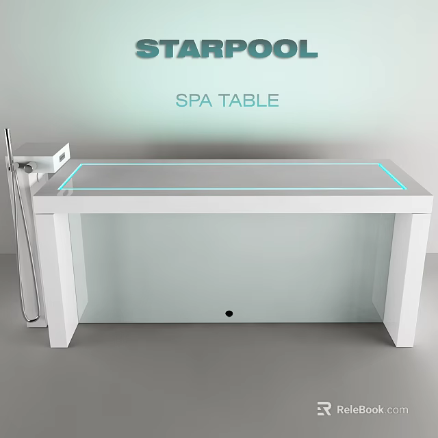 Medical Spa Table For Therapeutic Use In Healthcare Facilities With White Surface And Modern Design 3d model 