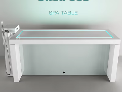 Medical Spa Table For Therapeutic Use In Healthcare Facilities With White Surface And Modern Design 3d model
