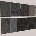 Building Exterior Wall Various Textured Material Samples With Different Surface Finishes 3d model