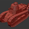 Vintage Military Tank With Camouflage Paint Metal Tracks And Rustic Design