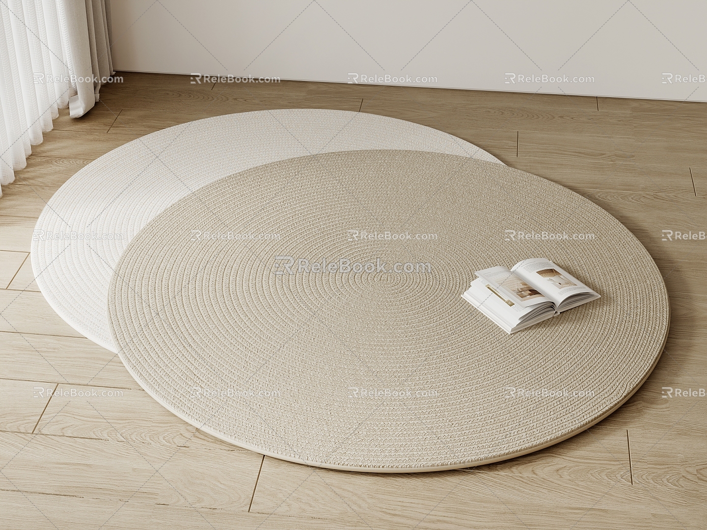 Round carpet carpet 3d model