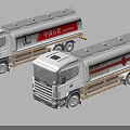 Sinopec White Oil Tank Trucks With Large Cylindrical Tank Bodies And Wheels