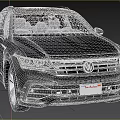 Black 2024 Volkswagen SUV With Shiny Exterior Front Grille And Modern Building Background