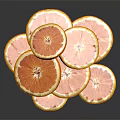 Fresh Vibrant Sliced Oranges Stacked On Dark Background For Healthy Fruit Snack