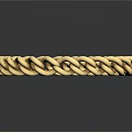 Shiny Golden Chain Link Bracelet With Polished Design On Black Background