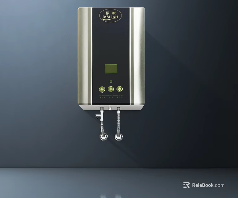 Wall Mounted Electric Water Heater With Digital Display And Temperature Control 3d model 