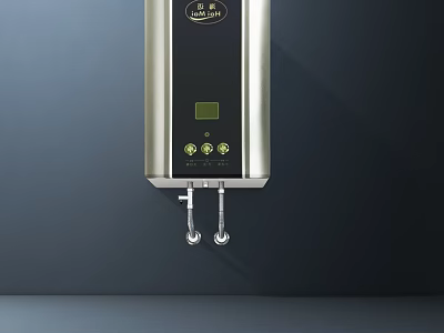 Wall Mounted Electric Water Heater With Digital Display And Temperature Control 3d model