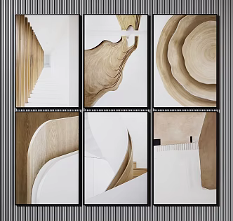 Modern Decorative Painting Hanging Painting 3d model