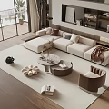 Sofa Combination Coffee Table 3d model