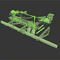 Industrial Mechanical Equipment With Long Metal Structure Support Frames And Components