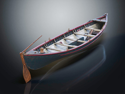 modern boat fishing boat small fishing boat 3d model