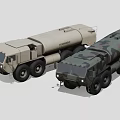 Two Large Military Tanker Trucks With Beige And Camouflage Truck Exterior Design