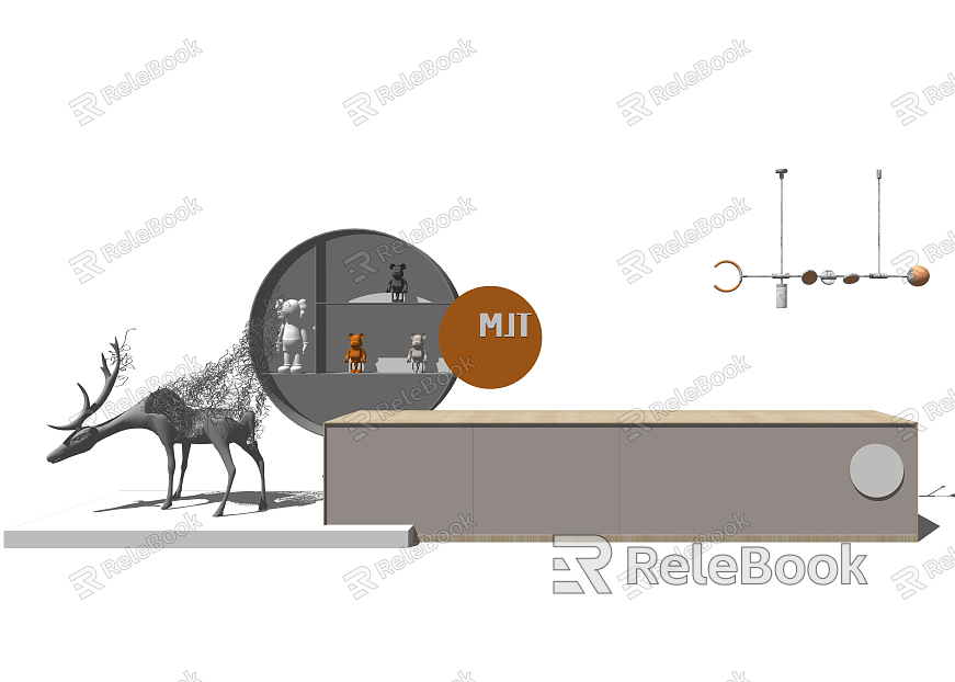 Modern Reception Front Desk model