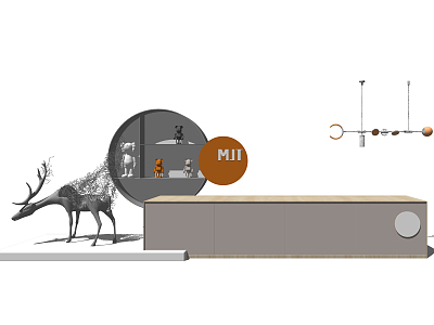 Modern Reception Front Desk model