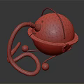 Pink Spherical Daily Use Appliance With Handle And Flexible Hose Accessory