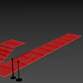 Red Square Carpet on Staircase with Metal Stanchions and Ropes for Elegant Look