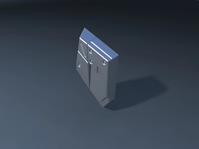 Public Facility Control Panel With Gray Metal Surface And Interface Buttons 3d model