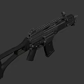 Modern Tactical Assault Rifle With Scope Rail System And Detachable Magazine