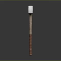 Durable Metal Axe Head With Wooden Wrapped Handle For Hardware Tools 3d model