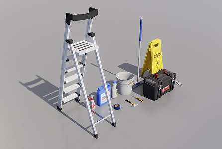 Cleaning tools 3d model