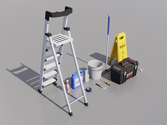 Cleaning tools 3d model