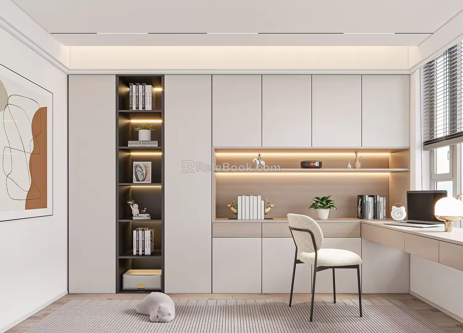 Modern Study Simple Study 3d model