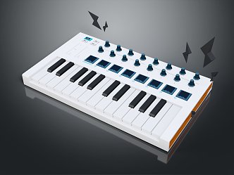 Modern electronic organ musical instrument keyboard musical instrument electronic music 3d model