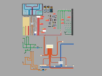 Water and electric pipes 3d model