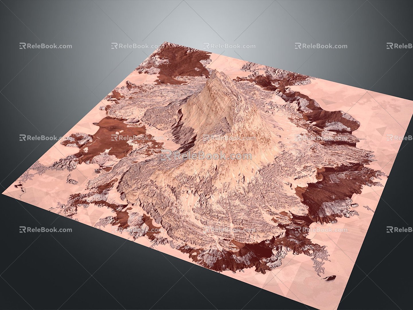 Geography, topography, mountain shape, ridge, ridge, valley, mountain range, canyon, geomorphology, mountain peak, mountain body 3d model