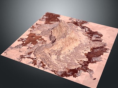 Geography, topography, mountain shape, ridge, ridge, valley, mountain range, canyon, geomorphology, mountain peak, mountain body 3d model