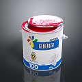 Generica 100 Red Paint Bucket with High Quality Coating for Home Use