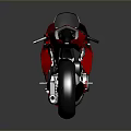 Modern Sleek Red Sport Motorcycle With Black Seat And Silver Wheels
