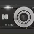 Compact Digital Camera With 5X Optical Zoom Lens And Sleek Metallic Finish Design