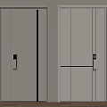 White Hinged Doors Modern Minimalist Design With Sleek Handles And Secure Locks Contemporary Home Interior