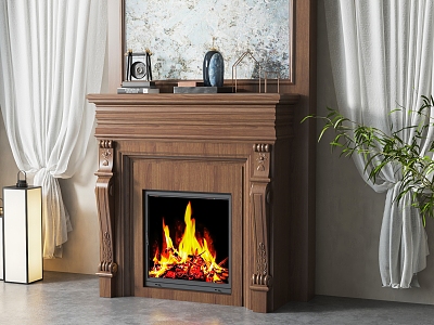 American Fireplace 3d model