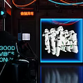 Commercial Entertainment Venue Display Equipment With Neon Lighting Holographic Projections And Control Consoles