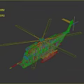 White Military Transport Helicopter With Multiple Rotor Blades Detailed Fuselage And Missile Pods