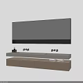 Modern Bathroom Vanity With Large Mirror LED Light Strip Sleek Countertop And Toiletries