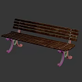 Wooden Outdoor Bench With Sturdy Metal Legs And Classic Design