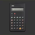 Milan Black Electronic Calculator With Digital Screen And Multi Colored Buttons