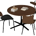 Modern Middle Style Dining Table and Chair 3d model