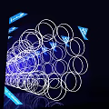 Symmetric Spiral Structure With White Rings Blue Light Center And Discount Tags 15 Percent Off