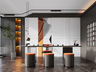 Modern Tea Room 3d model